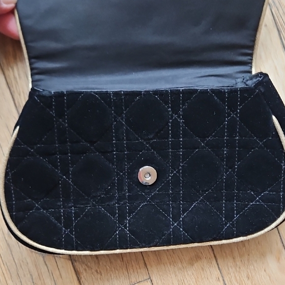 NWOT Dior Black Velour Cosmetic clutch/bag
